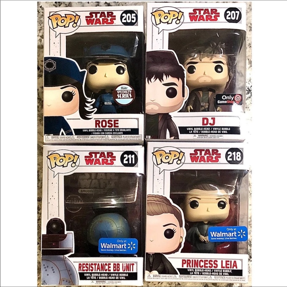 Star Wars Funko POP! Bundle of 4 Collectible Bobbleheads
